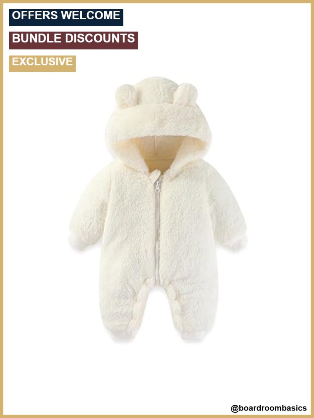 Fleece Snowsuit Hooded Jumpsuit Romper for Baby